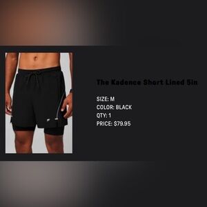Men’s Fabletics Kadence Black Athletic Shorts
